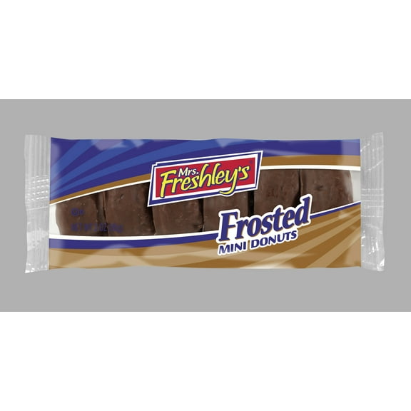 Mrs Freshleys Chocolate Mini Donut, 3.3 Ounce -- 72 per case.