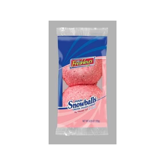 Mrs.Freshleys Creme Filled Pink Snowball Cake 2each (PACK OF 48)