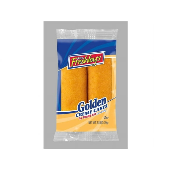 Mrs.Freshleys Golden Creme Filled Cake 2.8oz 8count (PACK OF 6)