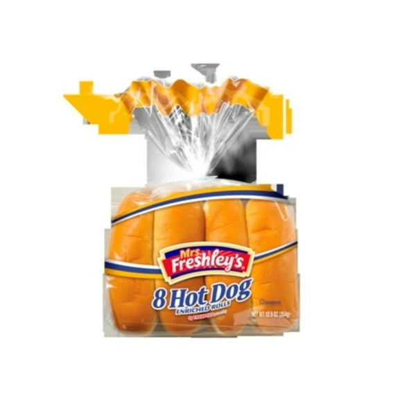 Mrs Freshleys Hot Dog Bun 12oz (PACK OF 8)