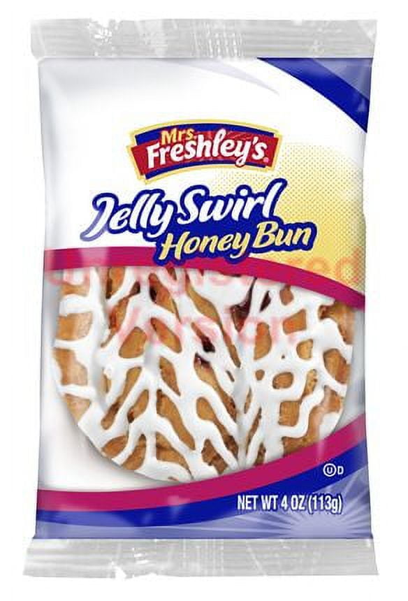 Mrs.Freshleys Jelly Swirl Honey Bun, 4 Ounce -- 54 per case.