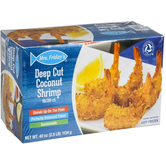 Mrs Fridays Deep Cut 16/20 Count Coconut Shrimp, 2.5 Pound -- 4 per case