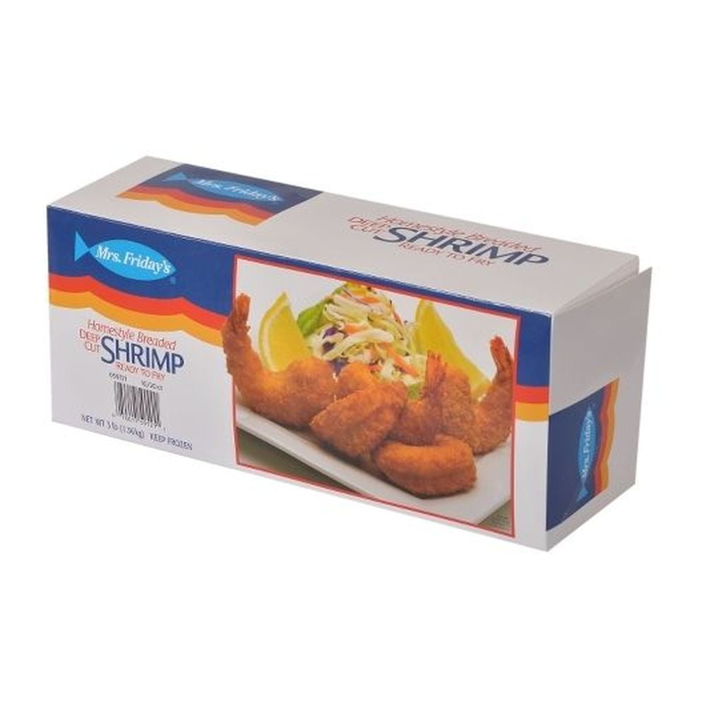 Mrs Fridays Home Style 16/20 Count Breaded Deep Cut Shrimp, 3 Pound -- 4 per case