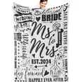 thumbnail image 1 of Mrs Gifts for The Bride 2024, Bridal Gifts for Bride, Ms to Mrs 2024, Bridal Shower Gifts for Bride to Be, Wedding Gifts for Bride, Wedding Blanket, Soft Throw Blanket, 1 of 7