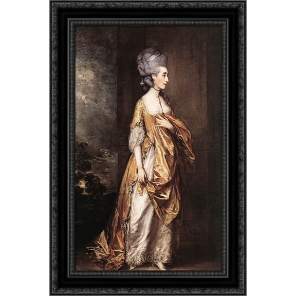 Mrs Grace Dalrymple Elliot 18x24 Black Ornate Wood Framed Canvas Art by Gainsborough, Thomas