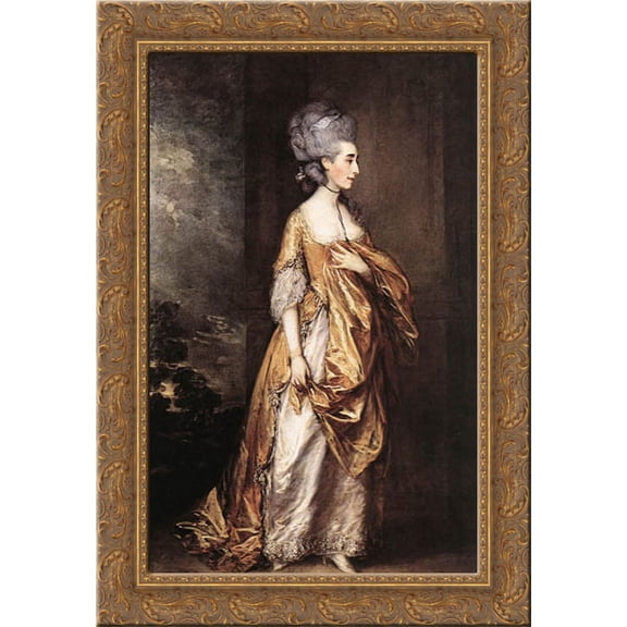 Mrs Grace Dalrymple Elliot 18x24 Gold Ornate Wood Framed Canvas Art by Gainsborough, Thomas
