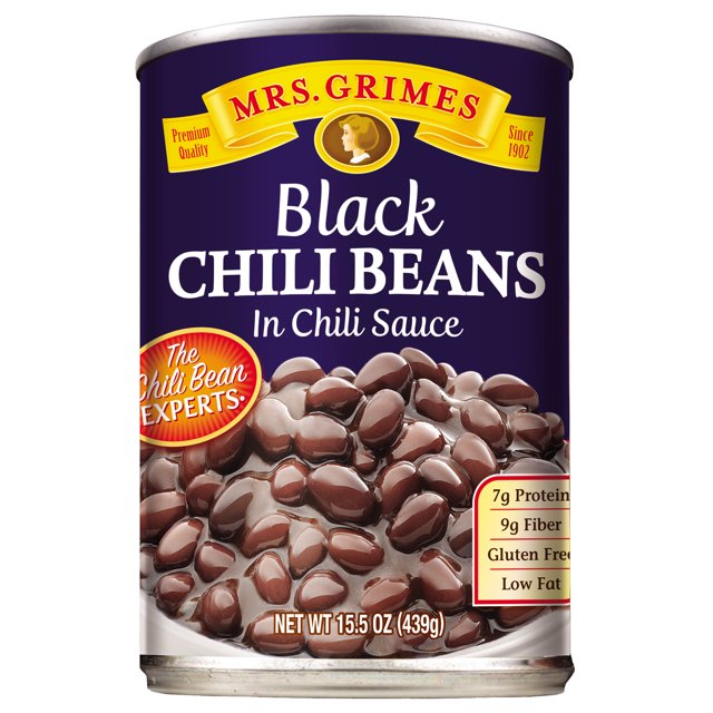 Mrs. Grimes Black Chili Beans 15.5 oz Can