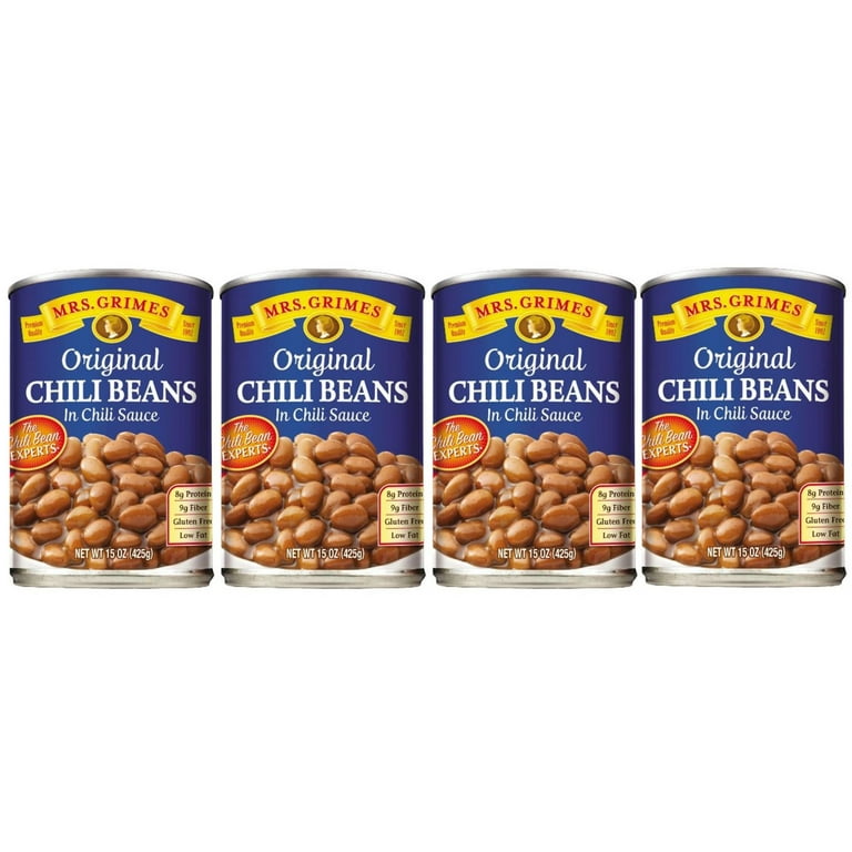 Mrs. Grimes Original Chili Beans 15 oz Can, Pack of 4 - Walmart.com
