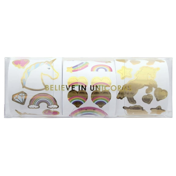 Mrs Grossman's Sticker 3 Roll Box Unicorn