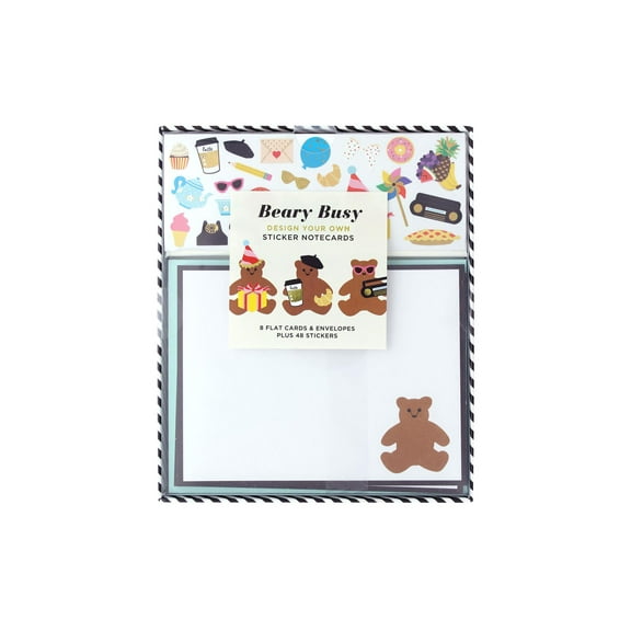 Mrs Grossman's Sticker NoteCards Beary Busy