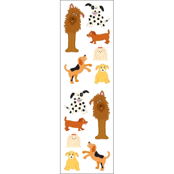 Mrs. Grossman's Stickers-Playful Dogs, Pk 6, Mrs Grossman