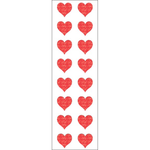 Mrs. Grossman's Stickers-Small Red Hearts