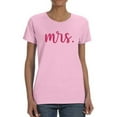 thumbnail image 1 of Mrs. Lettering Design T-Shirt Women -Smartprints Designs, Female Large, 1 of 4