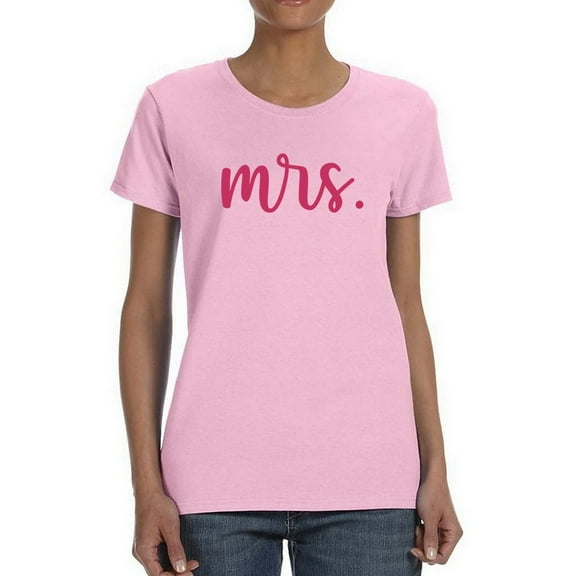 Mrs. Lettering Design T-Shirt Women -Smartprints Designs, Female Medium
