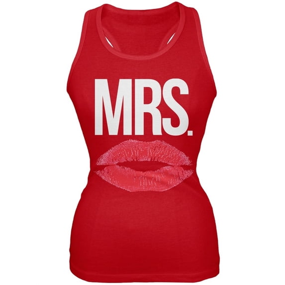 Mrs. Lips Red Juniors Soft Tank Top - 2X-Large