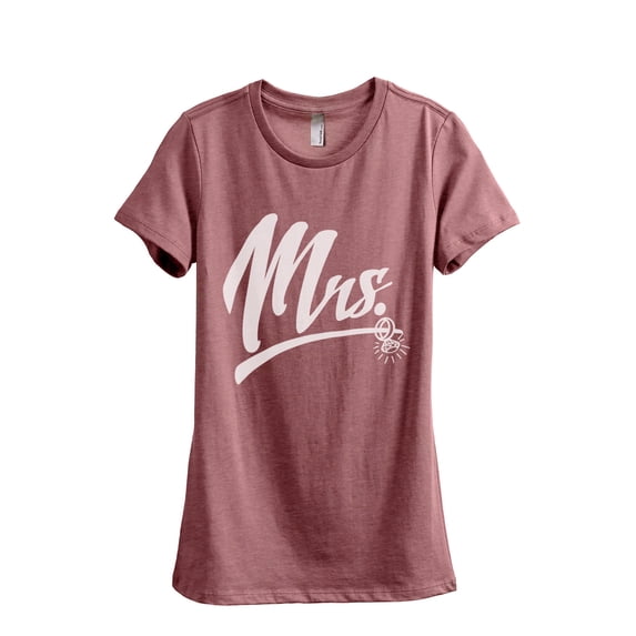 Mrs Loop Ring Women's Fashion Relaxed T-Shirt Tee Heather Rouge Large