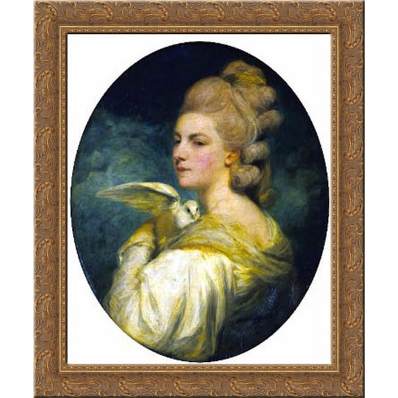 Mrs. Mary Nesbitt 20x24 Gold Ornate Wood Framed Canvas Art by Reynolds, Joshua