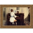 thumbnail image 1 of Mrs. Meigs at the Piano Organ 24x18 Gold Ornate Wood Framed Canvas Art by William Merritt Chase, 1 of 2