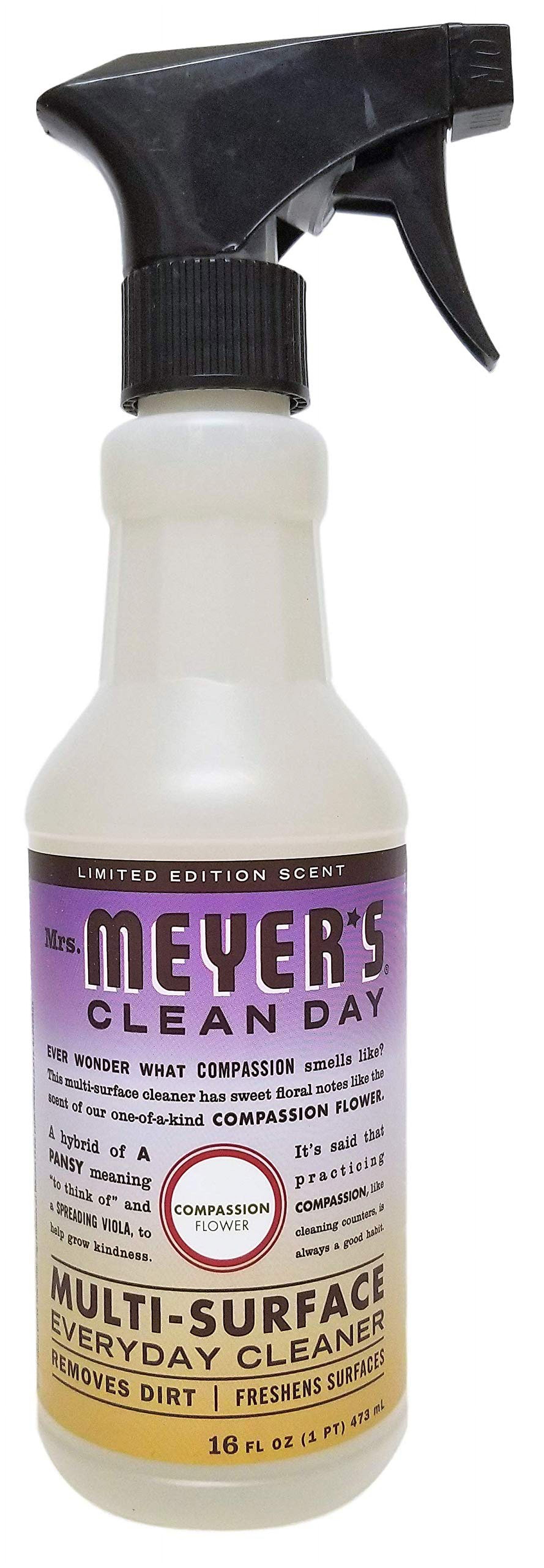 Mrs. Meyer's Clean Day Compassion Flower Everyday Cleaner, Lemon Scent ...