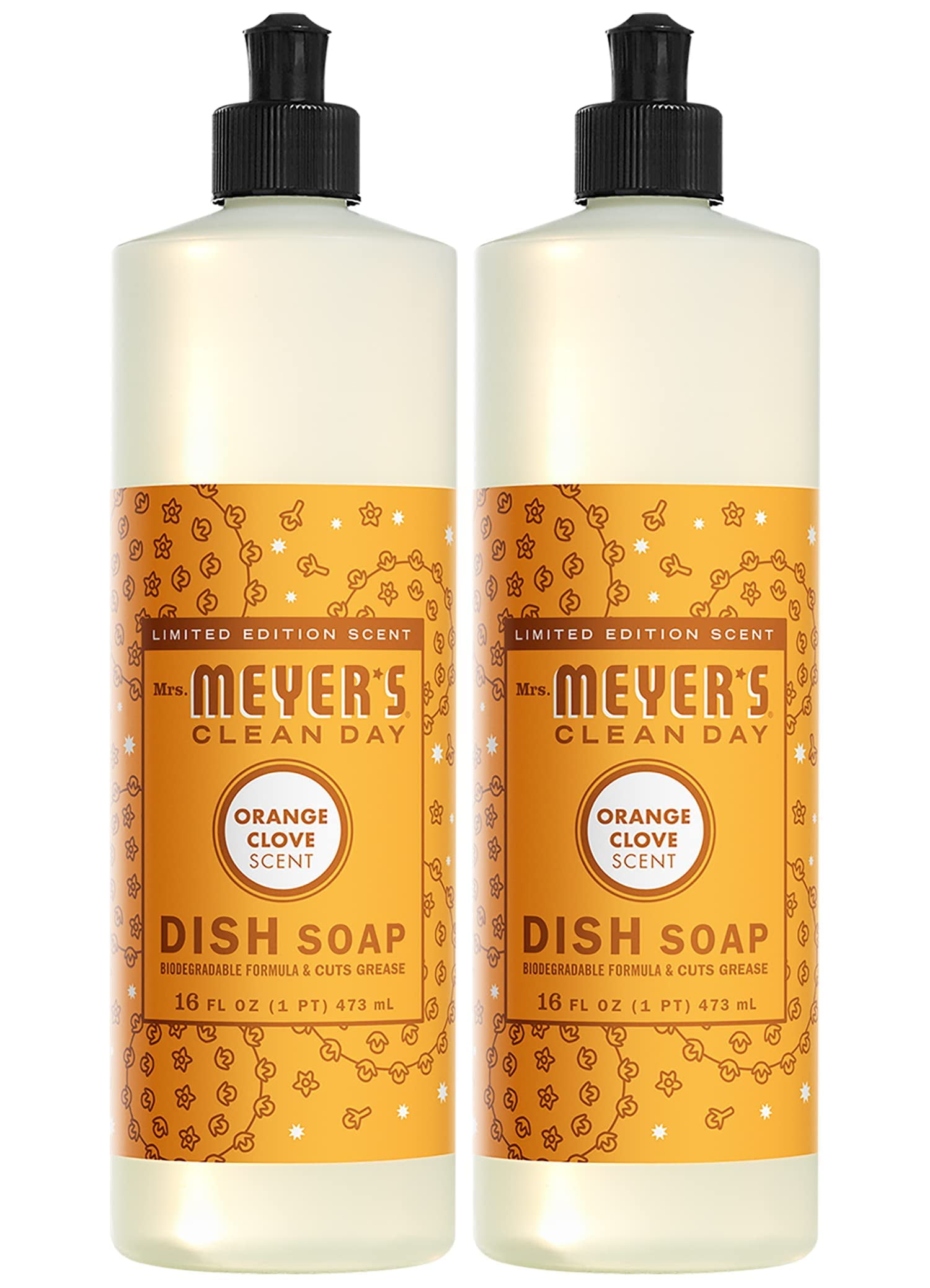 Meyer,S Clean Day Liquid Dish Soap, Orange Clove, 16 Fluid