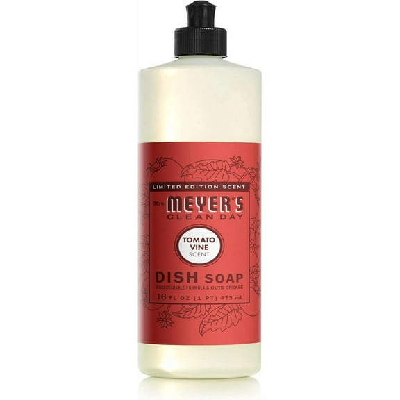 Mrs. Meyer'S Clean Day Liquid Dish Soap, Tomato Vine Scent, 16 Ounce Bottle