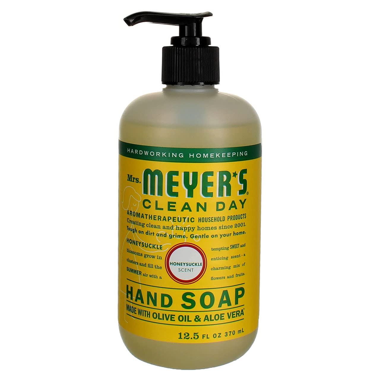 Mrs. Meyer,S Clean Day Liquid Hand Soap Bottle, Honeysuckle Scent, 12.5