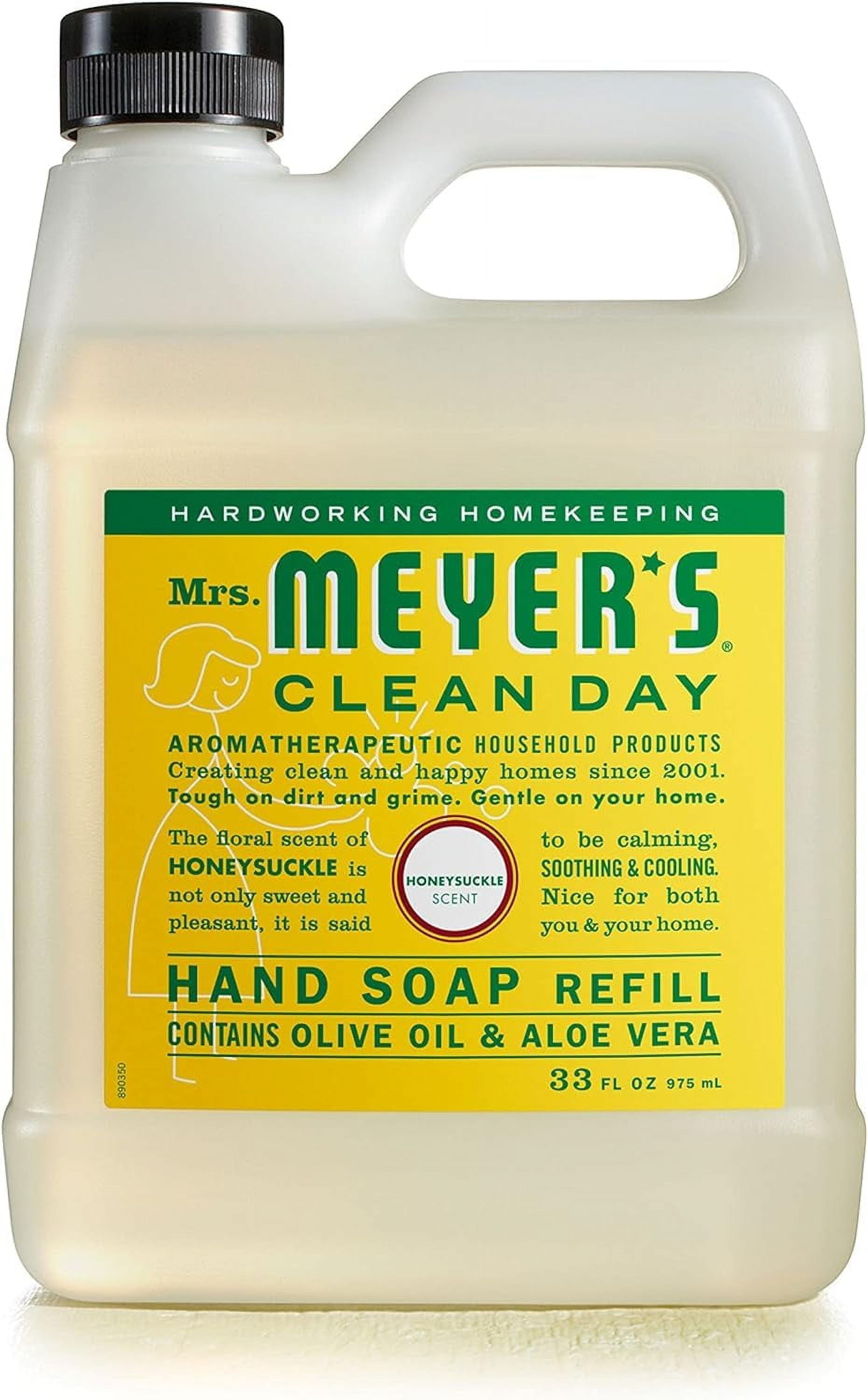 Mrs. Meyer,S Clean Day Liquid Hand Soap Refill, Honeysuckle, 33 Oz