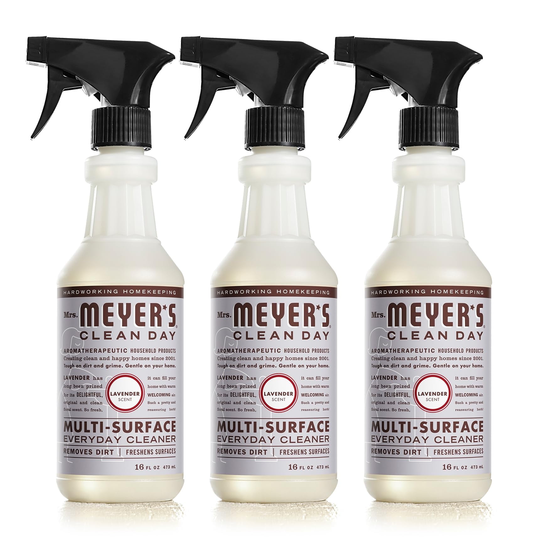 Mrs. Meyer,S Clean Day Multi-Surface Everyday Cleaner, Cruelty Free Formula, Lavender Scent, 16 Oz- Pack Of 3