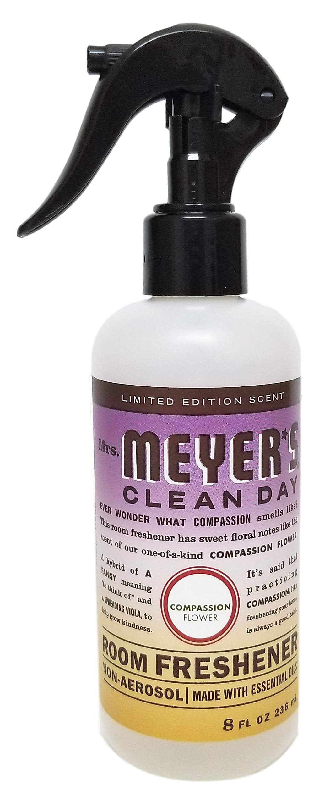 Mrs. Meyer,S Clean Day Room Freshener Spray, Limited Edition Compassion Flower, 8 Fl Oz