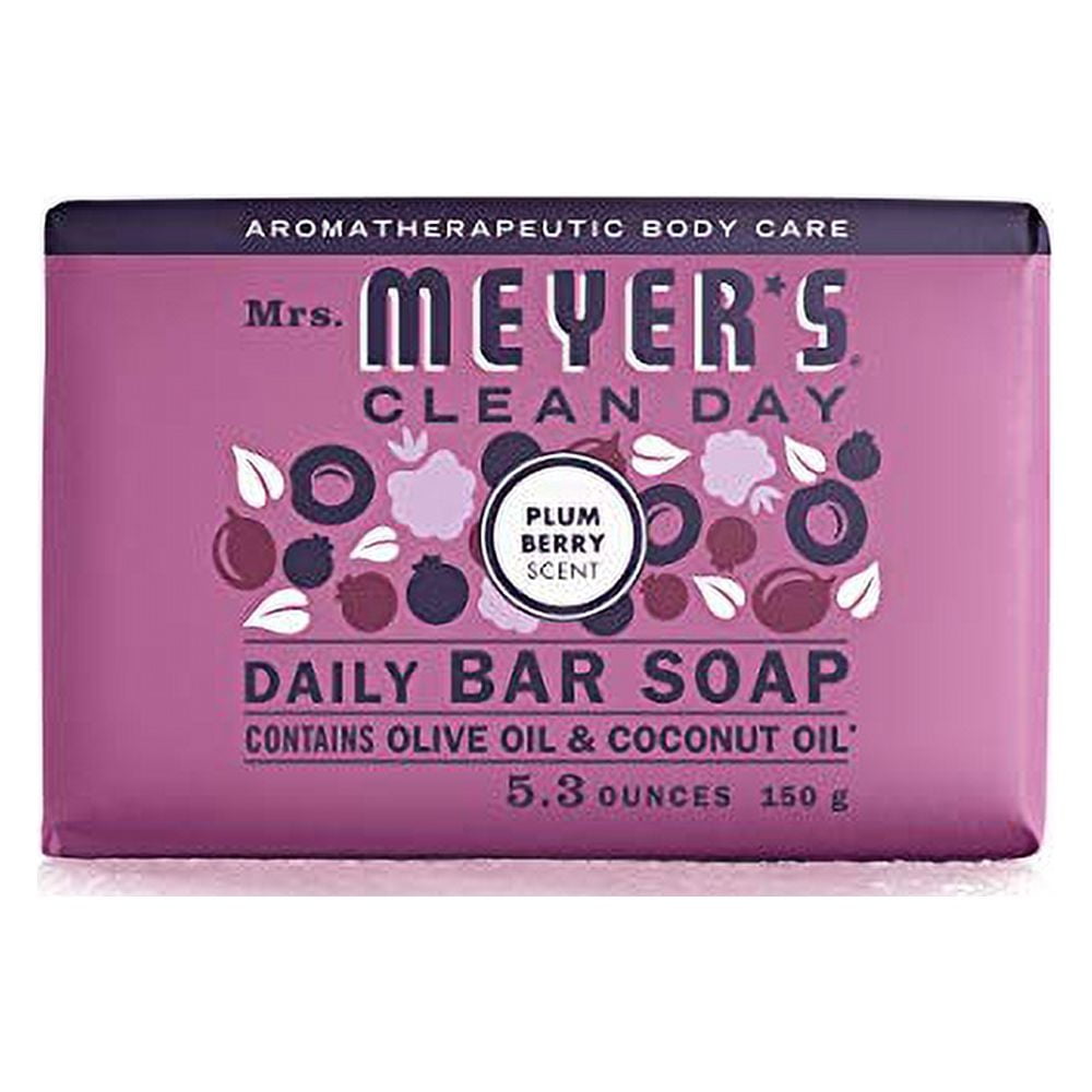 Mrs. Meyer’S Cleanday Bar Soap, Use As Body Wash Or Hand Soap, Made