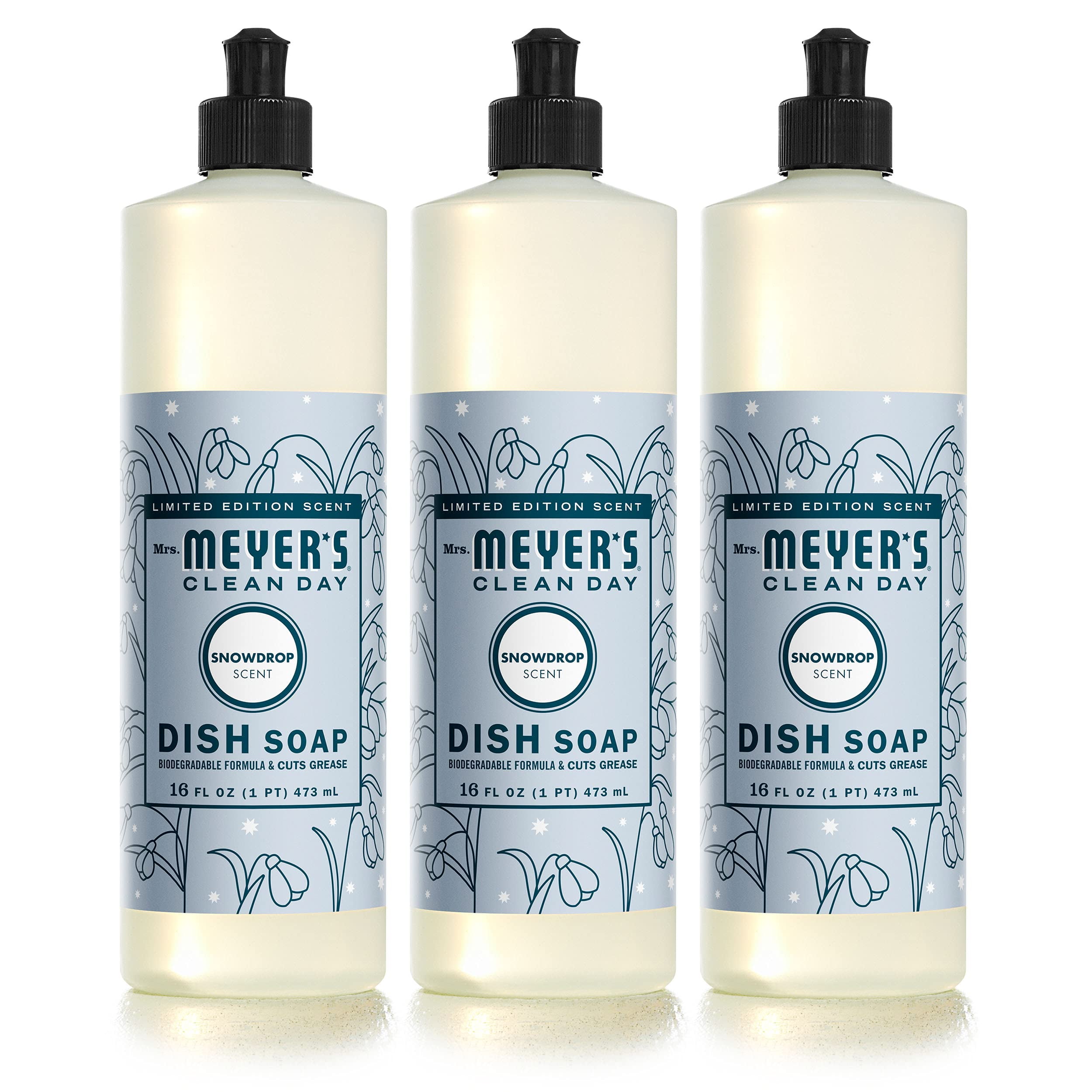 Mrs Meyer’S Cleanday Liquid Dish Soap, Biodegradable Formula, Limited