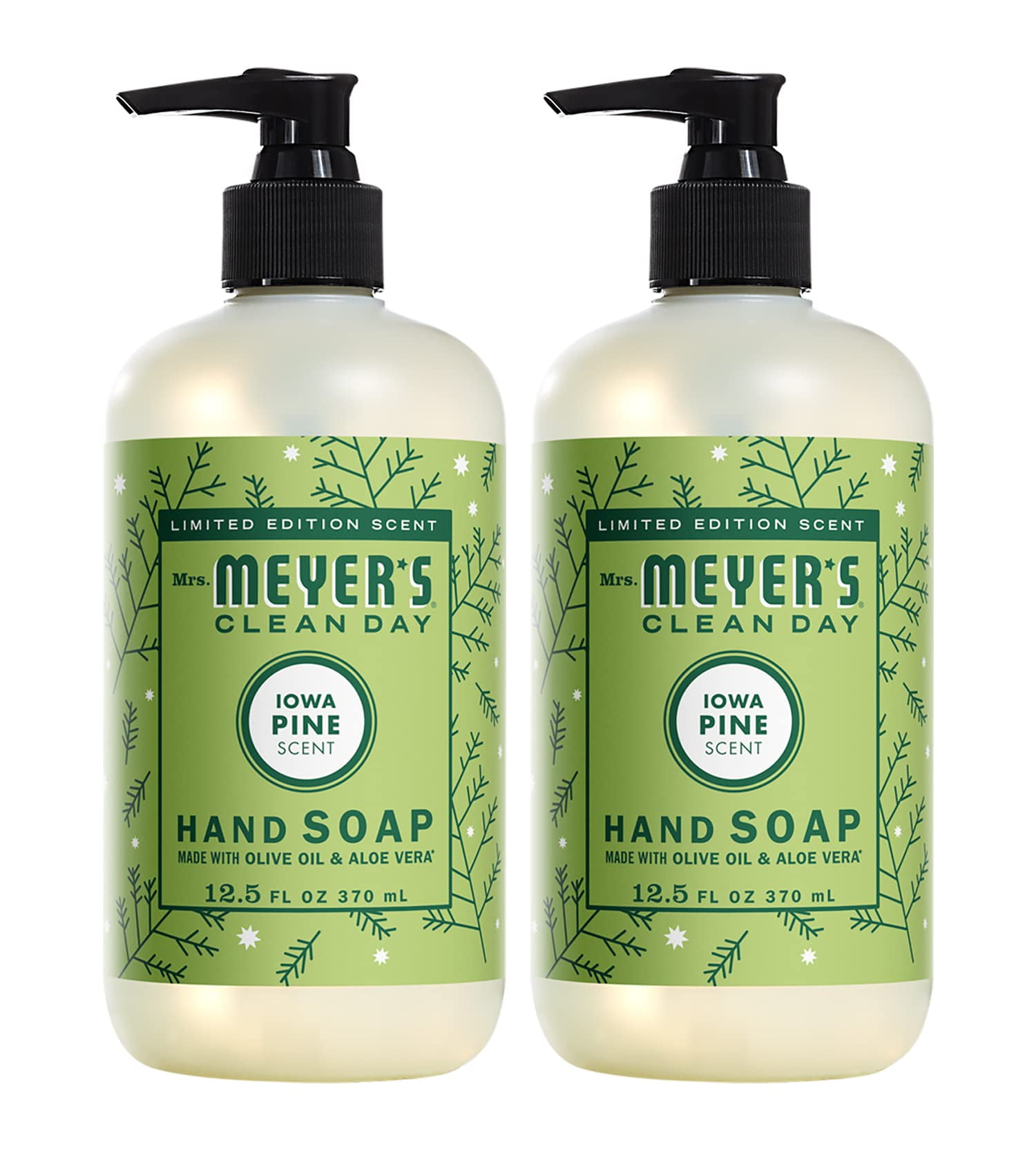 Mrs. MeyerS Cleanday Liquid Hand Soap, Cruelty Free And Biodegradable Formula, Iowa Pine Scent, 12.5 Oz (Pack Of 2)