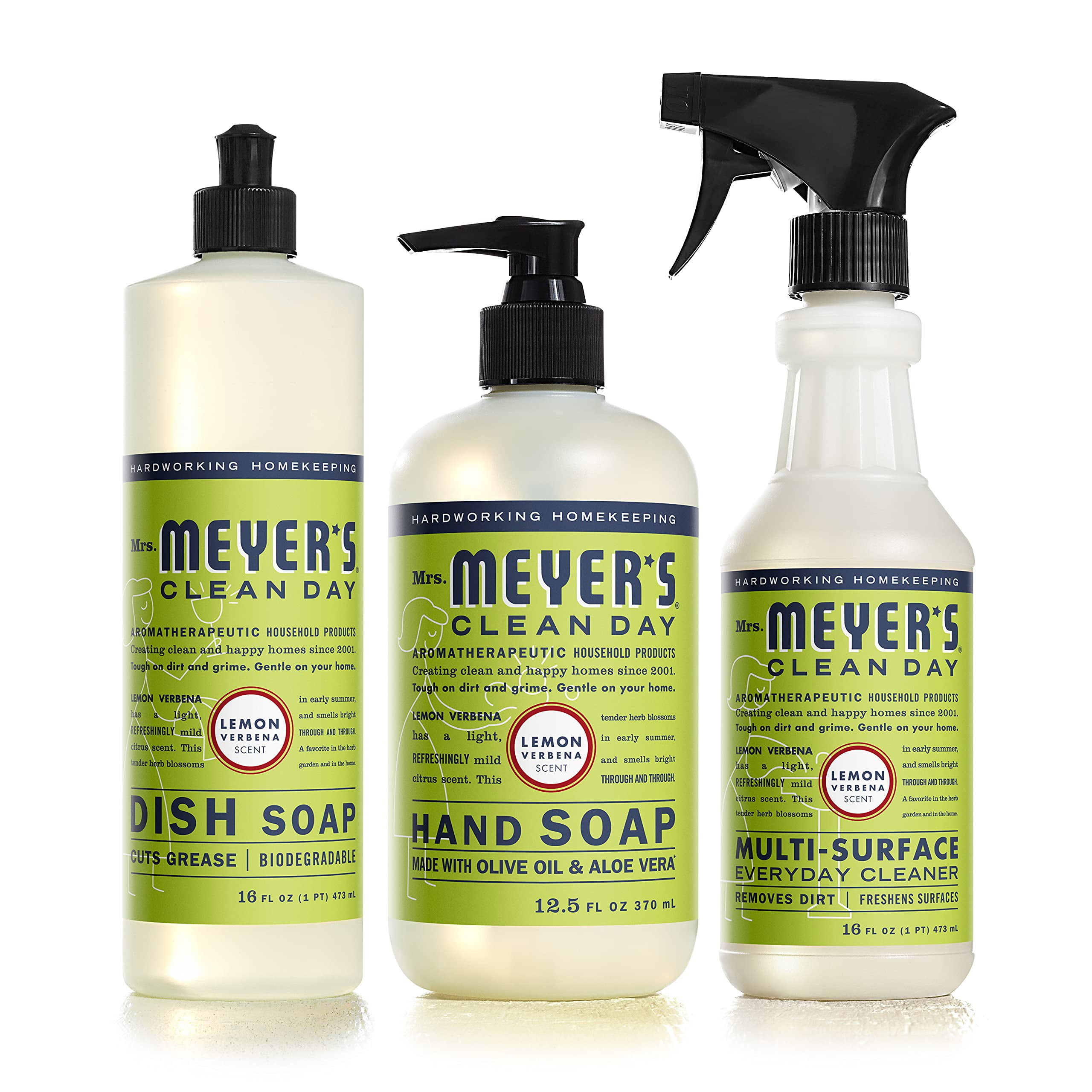 Meyer's Kitchen Essentials Set, Hand Soap, Dish Soap, Cleaner