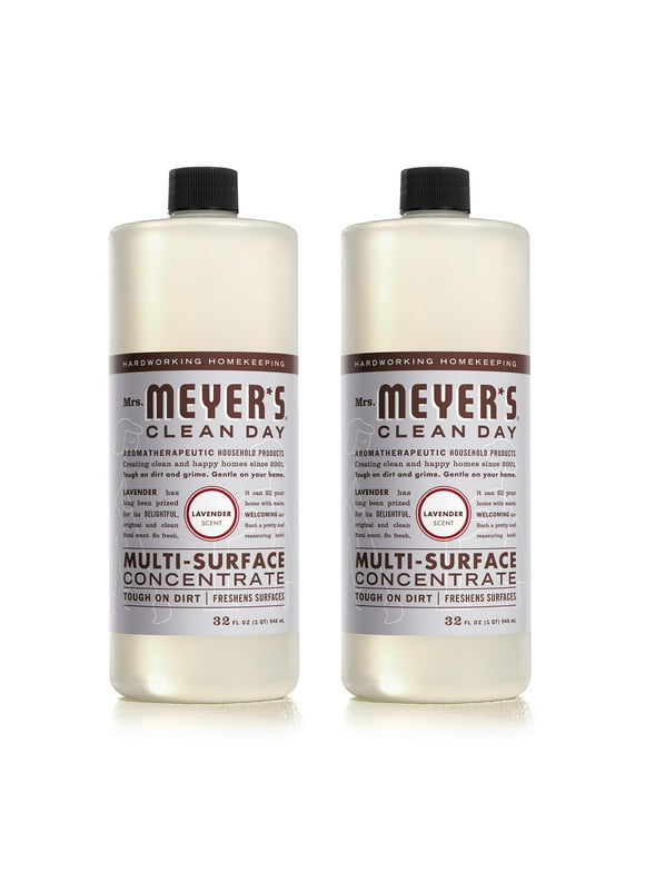Mrs. Meyer,S Multi-Surface Cleaner Concentrate, Use To Clean Floors, Tile, Counters, Lavender, 32 Fl. Oz - Pack Of 2