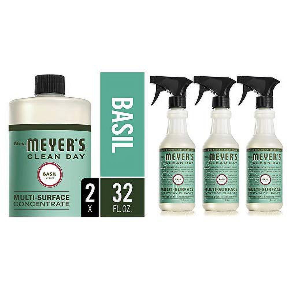 Mrs. Meyer,S MultiSurface Cleaner Set, Basil, 2 Ct MultiSurface