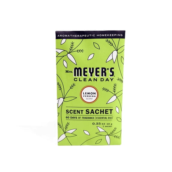 Mrs. Meyer's Air Freshener Sachets, Fragrance for your Locker, Car, Closet, and Gym Bag, Lemon Verbena, Pack of 3