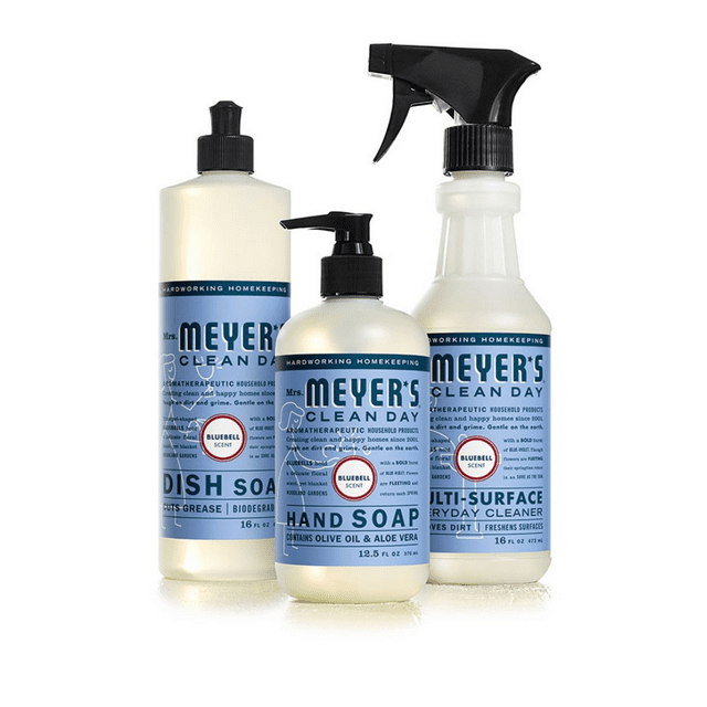 Mrs. Meyer's 3 CT Kitchen Bundle Bluebell Scented Dish Soap, Hand Soap