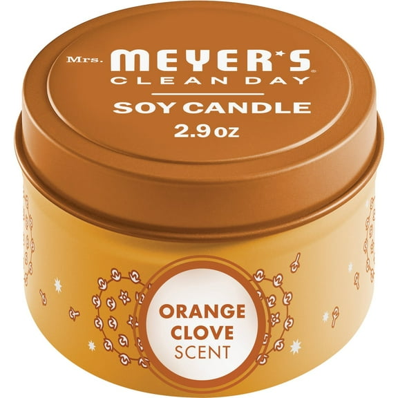 Mrs. Meyer's Clean Day 2.9 Oz. Orange Clove Small Tin Soy Candle 329889