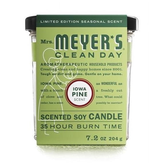 Mrs. Meyer's Clean Day Iowa Pine Large Soy Candle - Soy Wax, Scented - 7.2 Oz