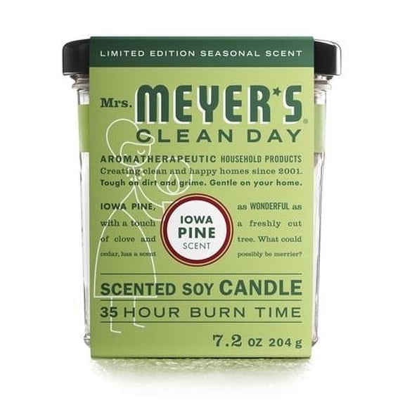 Mrs. Meyer's Clean Day Iowa Pine Large Soy Candle - Soy Wax, Scented - 7.2 Oz
