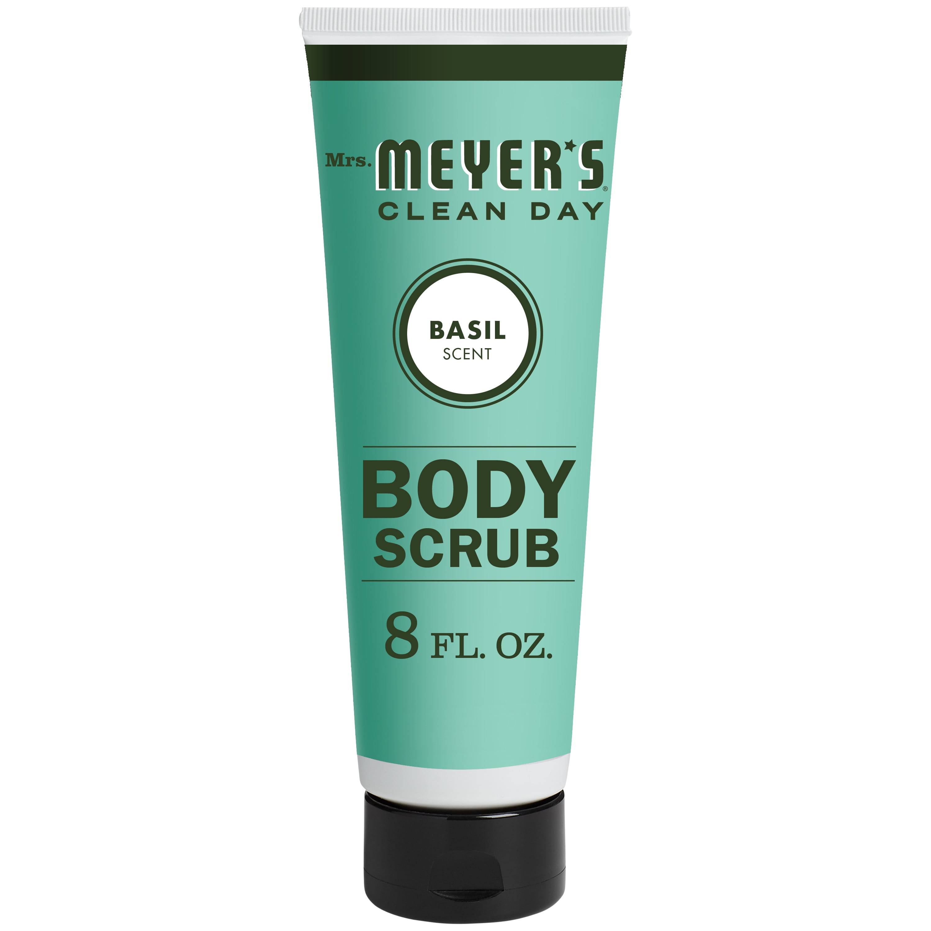 MRS. MEYER'S CLEAN DAY Exfoliating Body Scrub, Sugar Scrub that Leaves Skin Feeling Hydrated & Fresh, Made with Essential Oils, Basil, 8 oz
