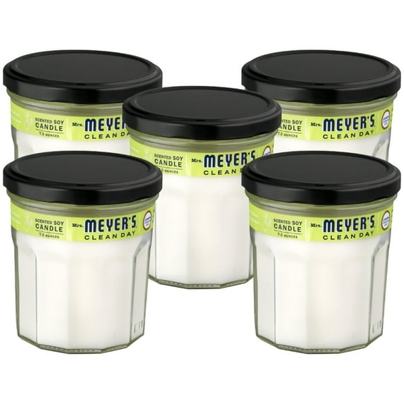 Mrs. Meyer's Clean Day Candle, Lemon Verbena, 7.2 oz (5 pack)