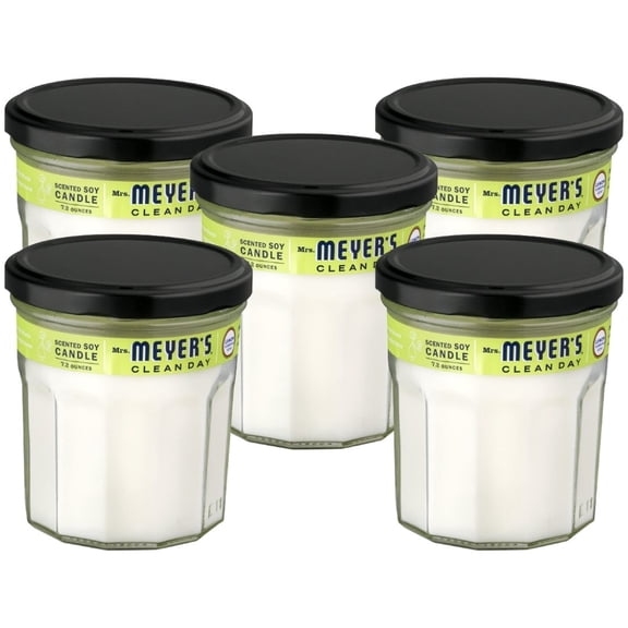Mrs. Meyer's Clean Day Candle, Lemon Verbena, 7.2 oz (5 pack)