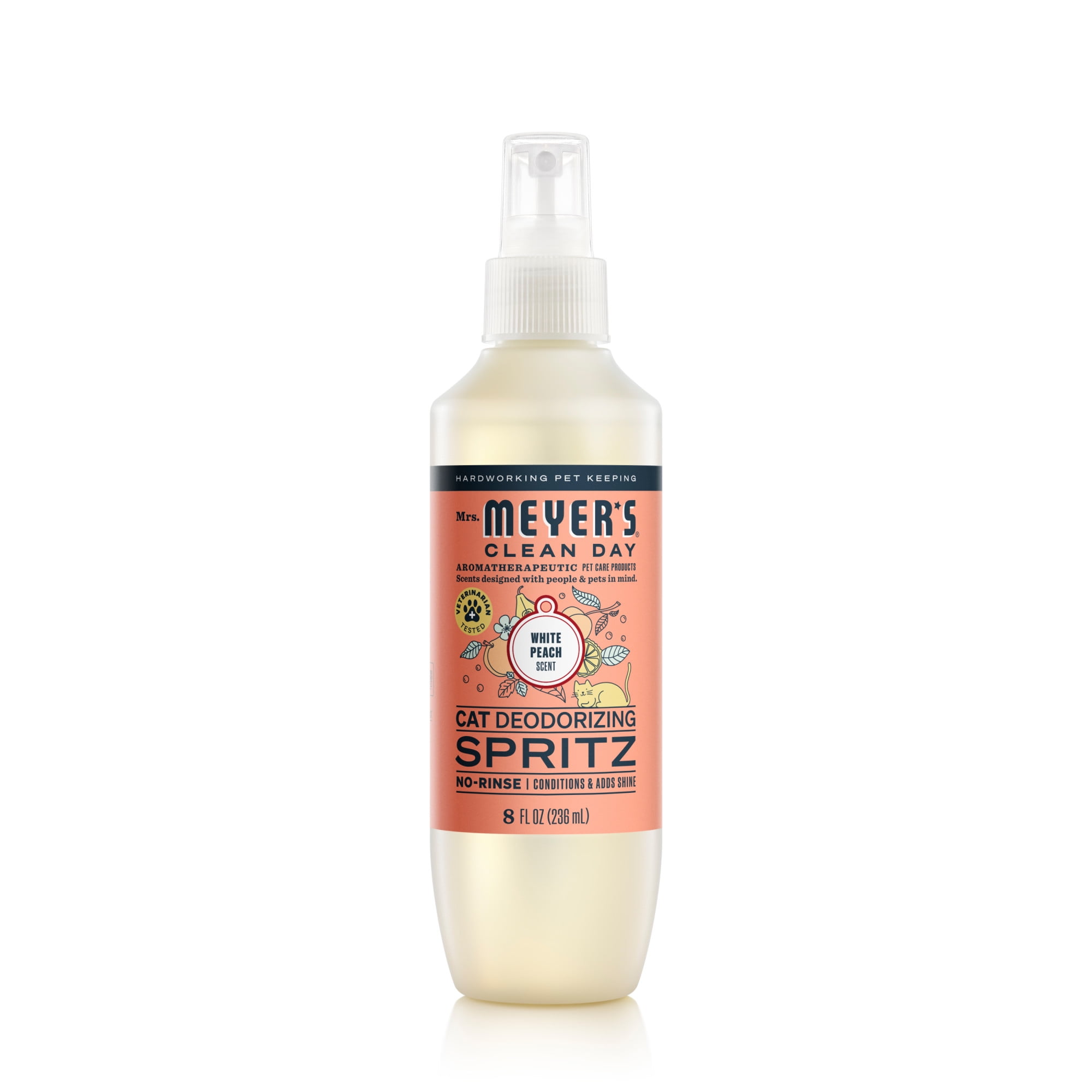 Mrs. Meyer's Clean Day Cat Deodorizing Spray, White Peach Scent