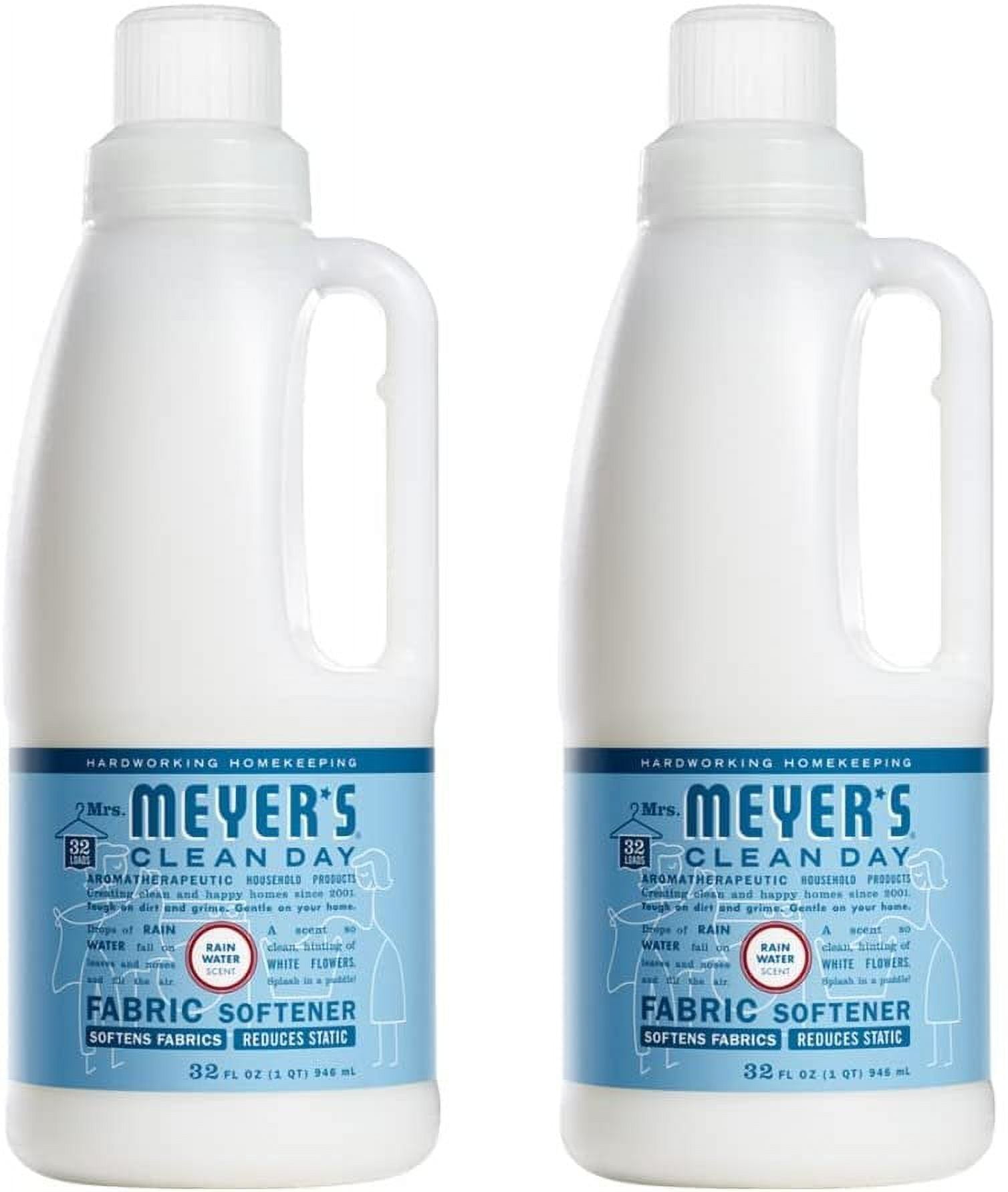 Mrs. Meyer's Clean Day Clean Day Fabric Softener Liquid, Rain Water, 32 fl oz (2 pack)