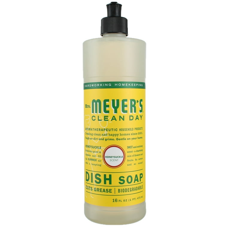 Mrs. Meyer s Clean Day Dish Soap Liquid Honeysuckle 16 fl oz Walmart