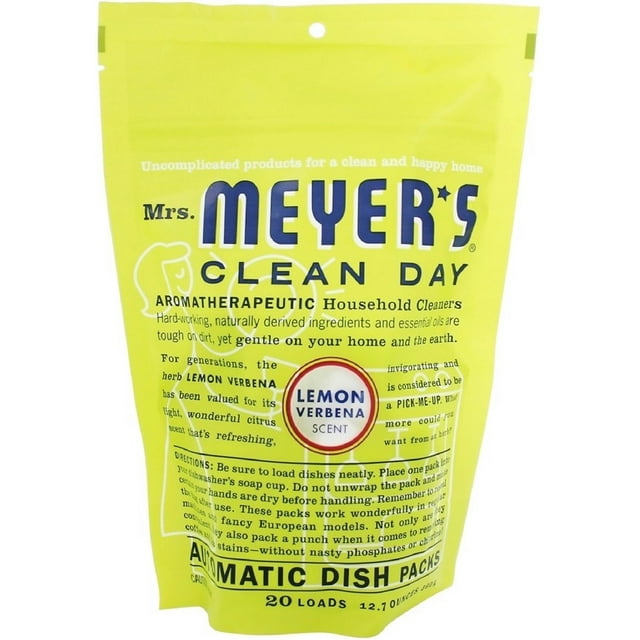 Mrs. Meyer's Clean Day Dishwashing Detergent Packs, Lemon Verbena, 20 Count