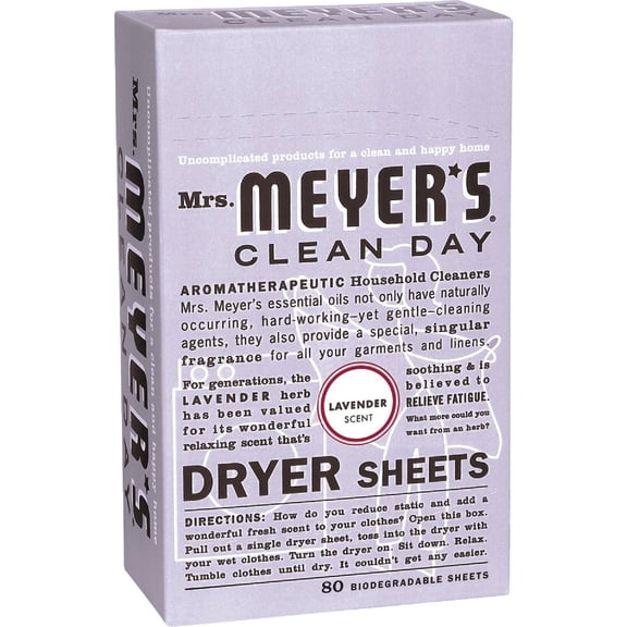 Mrs Meyer's Clean Day Dryer Sheet, 80 Count