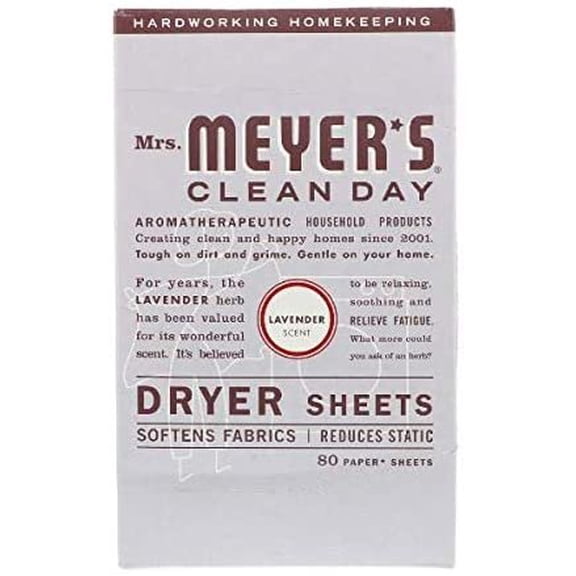 Mrs. Meyer's Dryer Sheets Lavender - Floral Scent - 80 Sheets