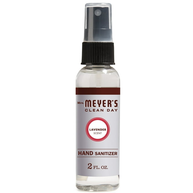 Mrs. Meyer's Clean Day Hand Sanitizer, Removes 99.9% of Bacteria on Skin, Lavender Scent, 2 Ounce Spray Bottle